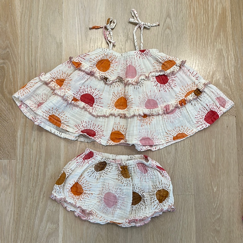 Pink chicken baby outfit